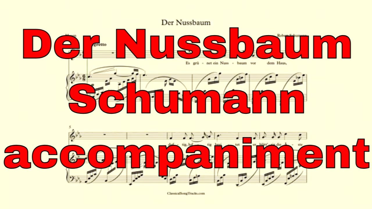 Der Nussbaum - Robert Schumann - accompaniment in Eb Major