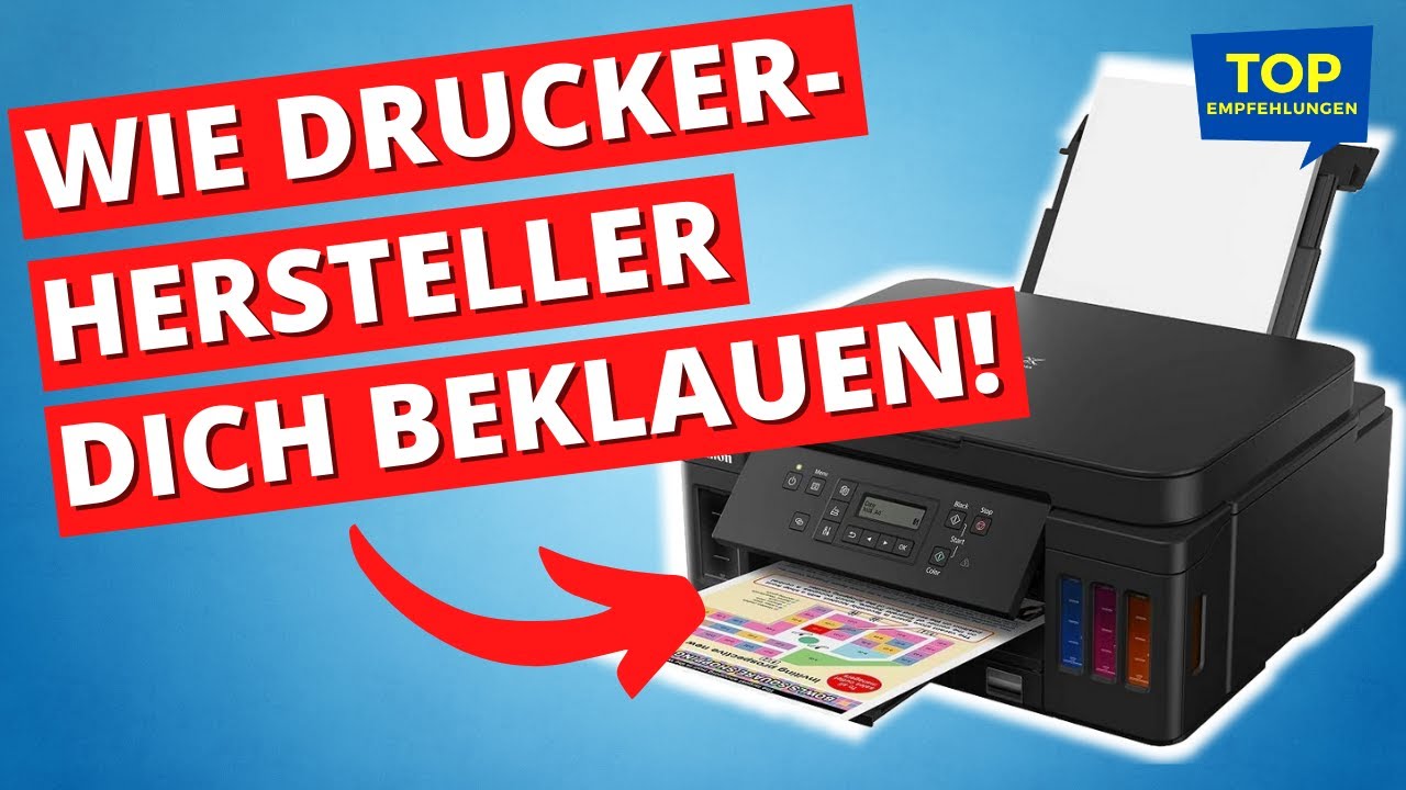 Wie Dich Druckerhersteller ABZOCKEN! Bester Multifunktionsdrucker Canon PIXMA G6050 MegaTank
