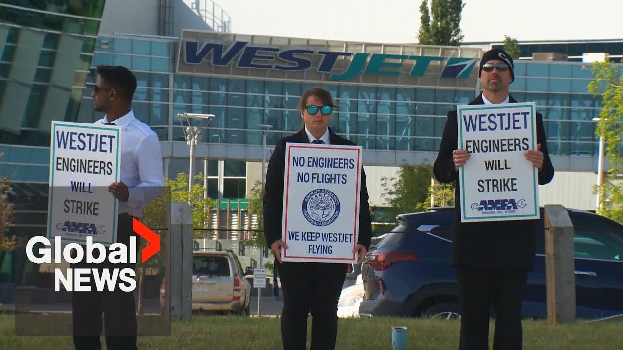 WestJet cancels dozens of flights as maintenance engineers prepare for strike