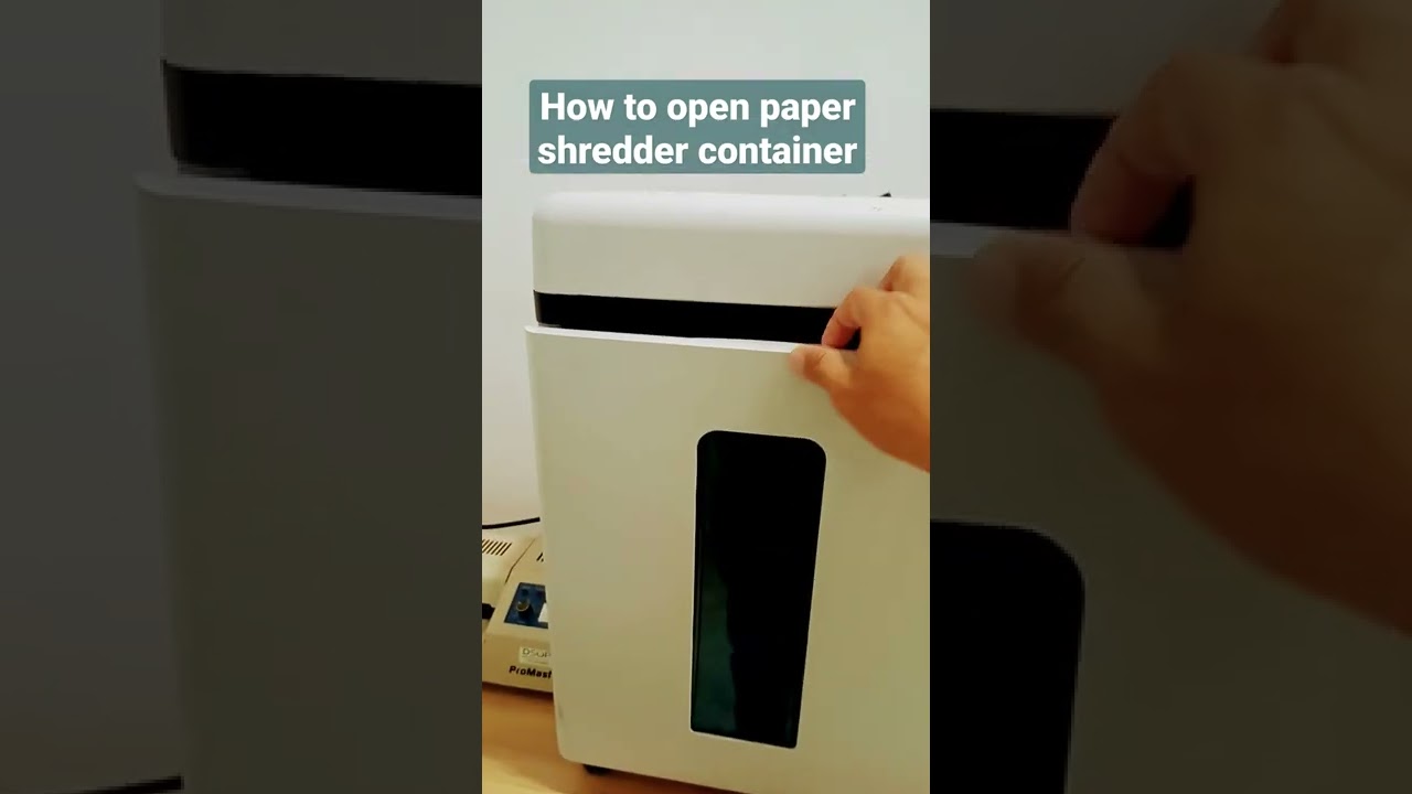 How to open paper shredder container