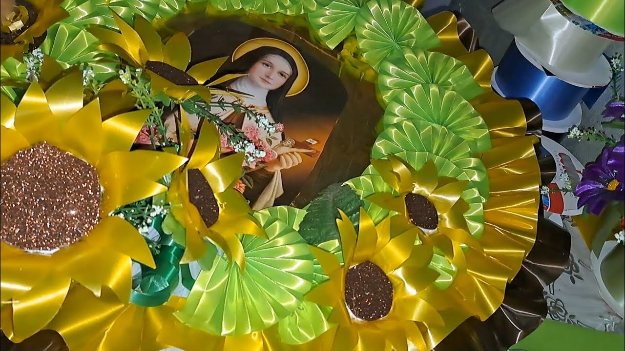 Corona con imagen para Día de Muertos