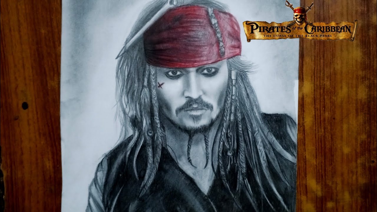 Drawing Captain Jack Sparrow| How To Draw Face 