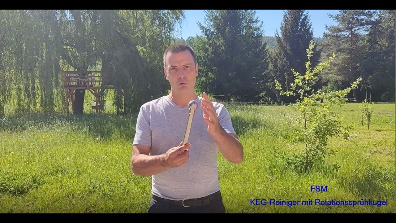 Der KEG-Reiniger mit Rotationssprühkugel von FSM - einfacher Aufbau, gute Reinigung!