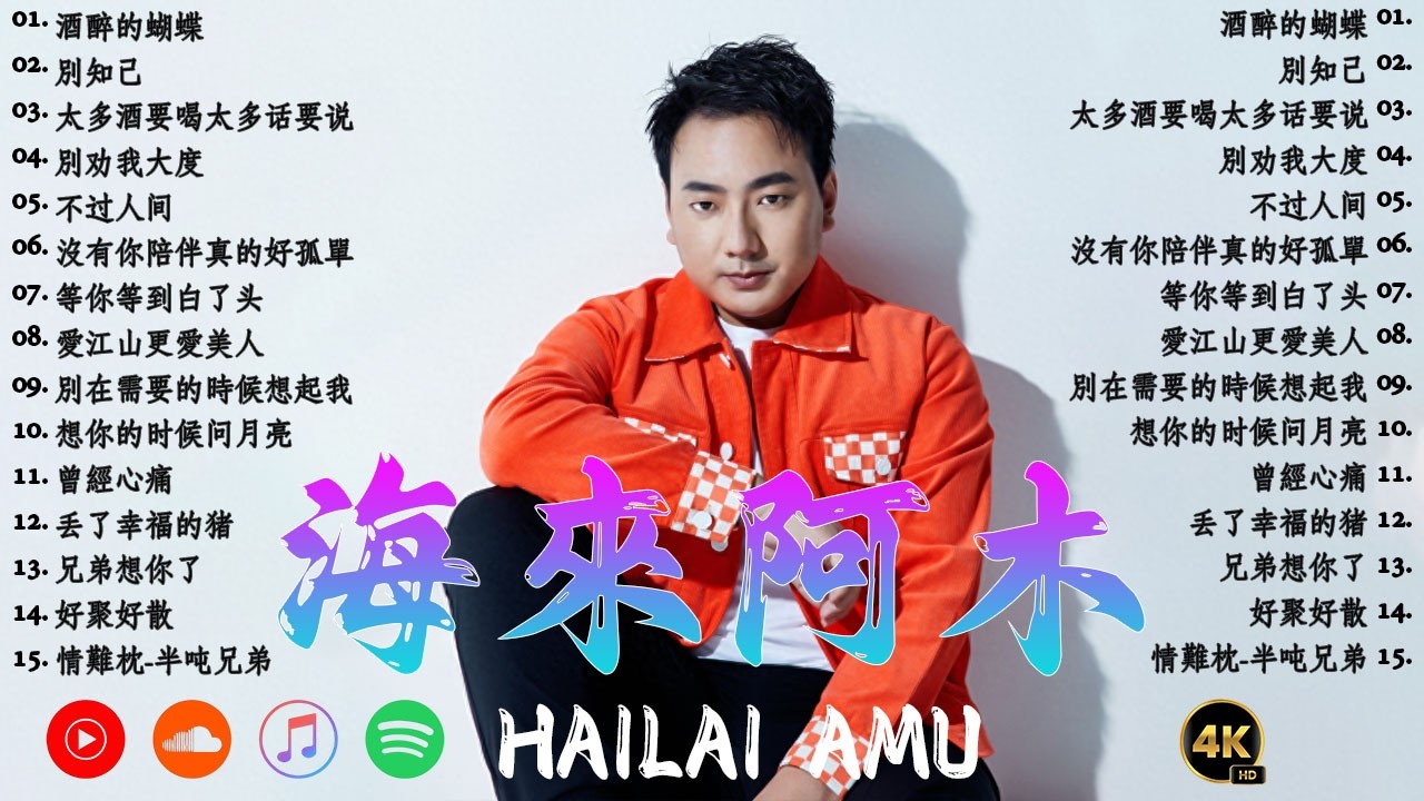 🎶 Hailai amu: 海来阿木10首最火的歌: 不过人间 \ 你的万水千山 \ 别知己 \ 三生三幸 \ 点歌的人 \ 太多 \ 月亮看着我 \ 过路的晚风