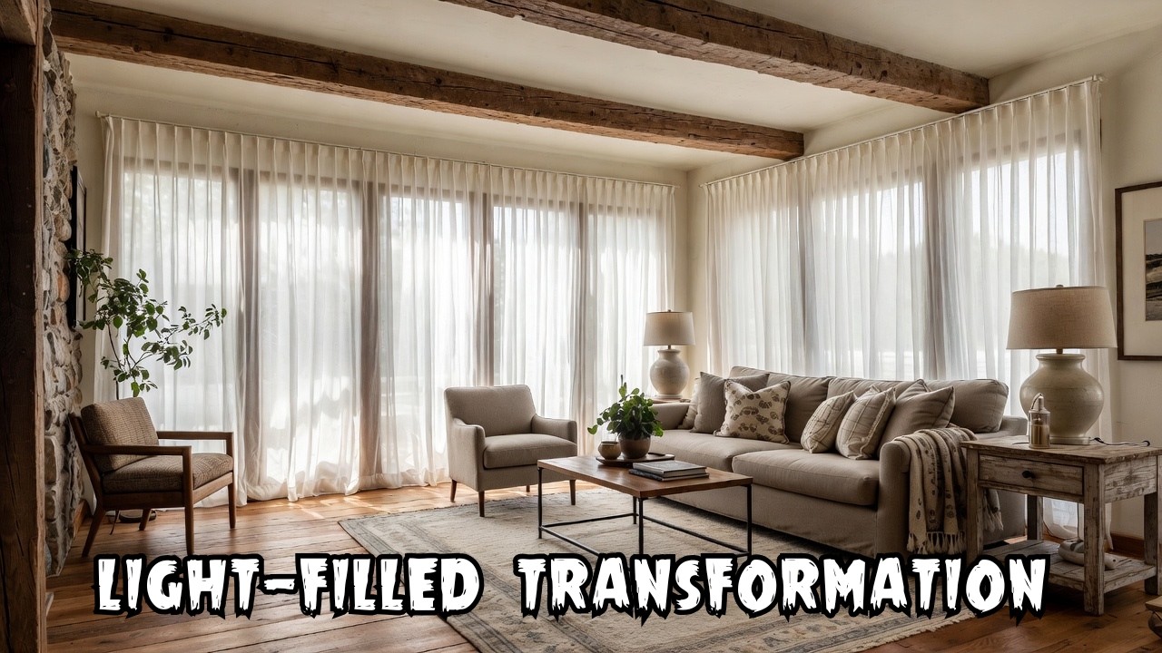 Maximizing Natural Light in a Rustic-Chic Living Room