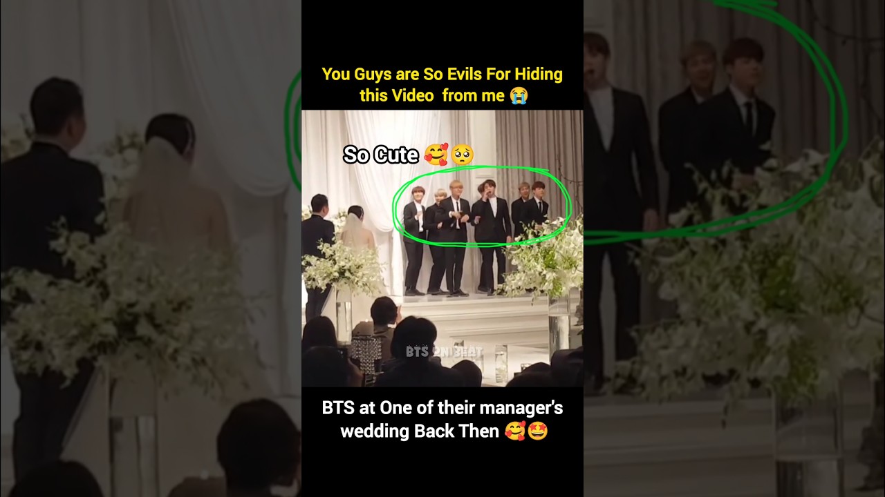 BTS at One of their manager's wedding 🥺🥰 #jimin #jungkook #taehyung #rm #suga #jhope #jim #fypviralシ
