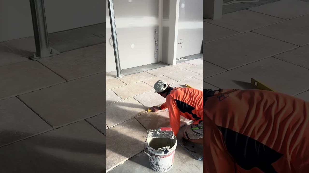 Zoei Natural Limestone Floor Tiling process