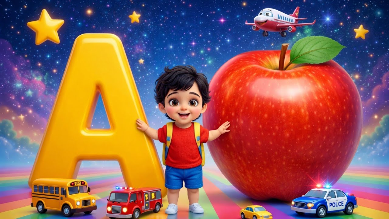 A for Apple – Riya Eats Apple Story is a fun learning video for kids