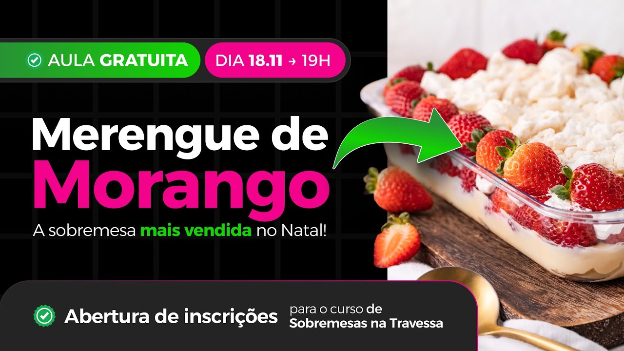 Aula Gratuita - Merengue de Morango