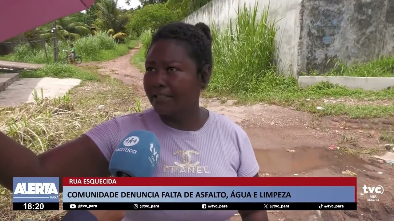 Falta de água e cratera revoltam moradores da Marambaia