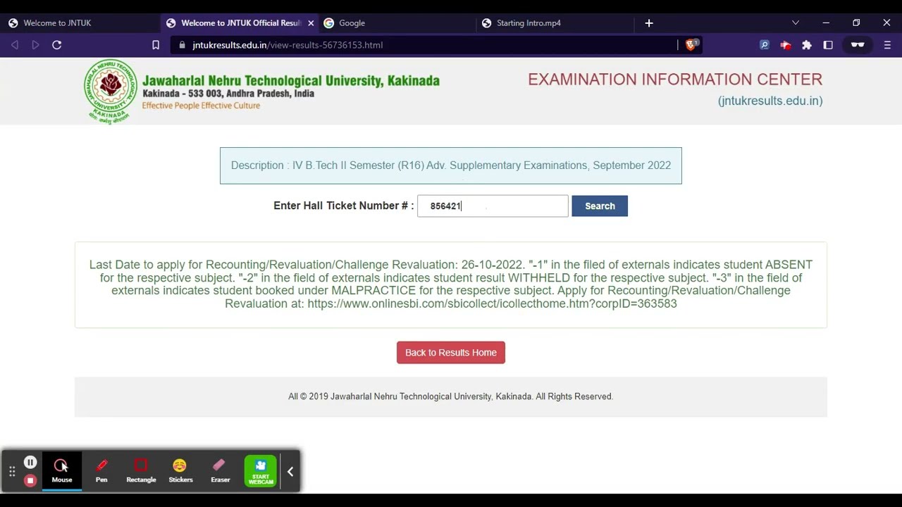 JNTUK 3-2 Supply Results 2022 (Out) - Download JNTUK 2023 B.Tech Results