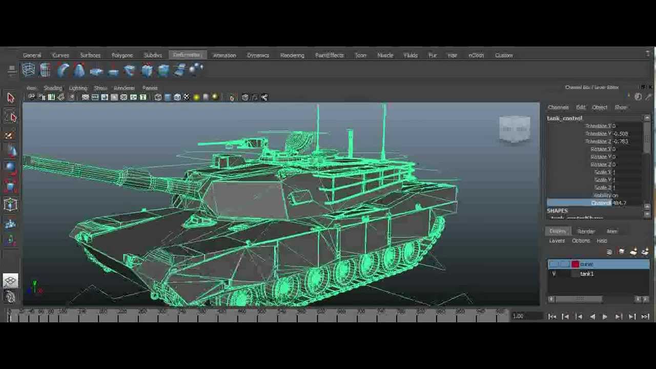 TANK RIG IN MAYA