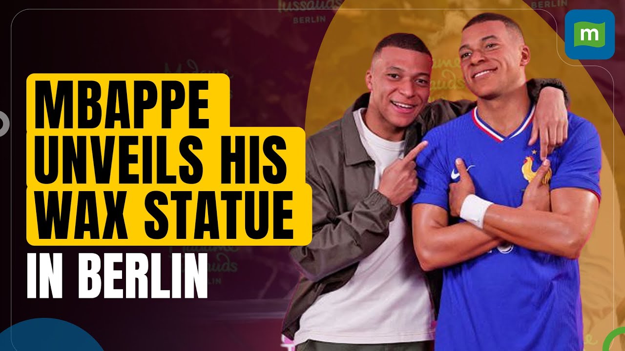 Footballer Kylian Mbappe Unveils His Wax Statue At Madame Tussauds Berlin