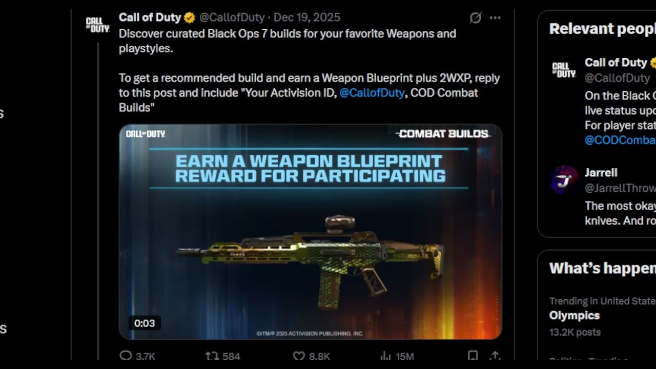Аккаунт Call of Duty в Твиттере, где я пишу о своих постройках.