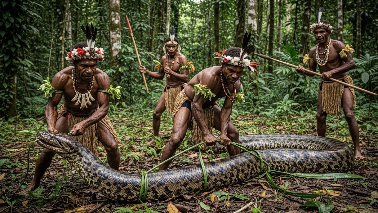 Catching Giant Anaconda in the Amazon and Life in the Korowai’s Land-Only World