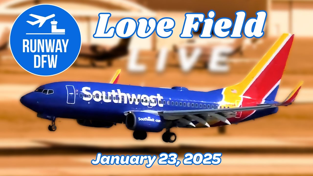 LIVE ❤️ Daybreak plane spotting at Dallas Love Field ❤️  Runway DFW - 1/23/2025