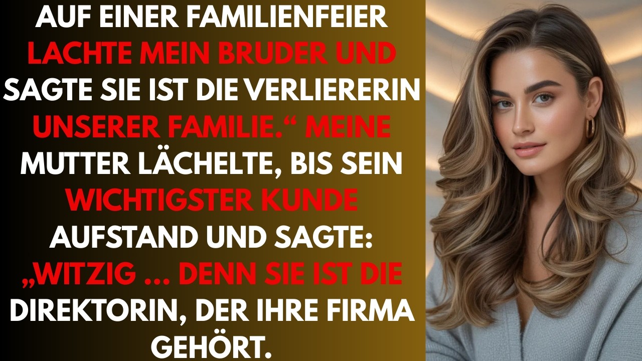 Auf einer Familienfeier lachte mein Bruder und sagte: „Das ist der Verlierer unserer Familie.“