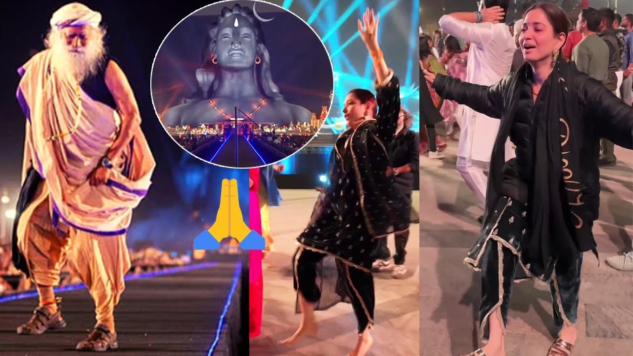 Sadhguru Dance With Tamanna Bhatia at Isha Foundation | Sadhguru Tamanna Dance at mahashivratri 2023