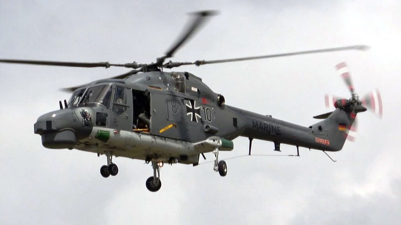 4Kᵁᴴᴰ Westland Super Lynx Mk.88A German Navy, Arrival & Departure @ RAF Fairford
