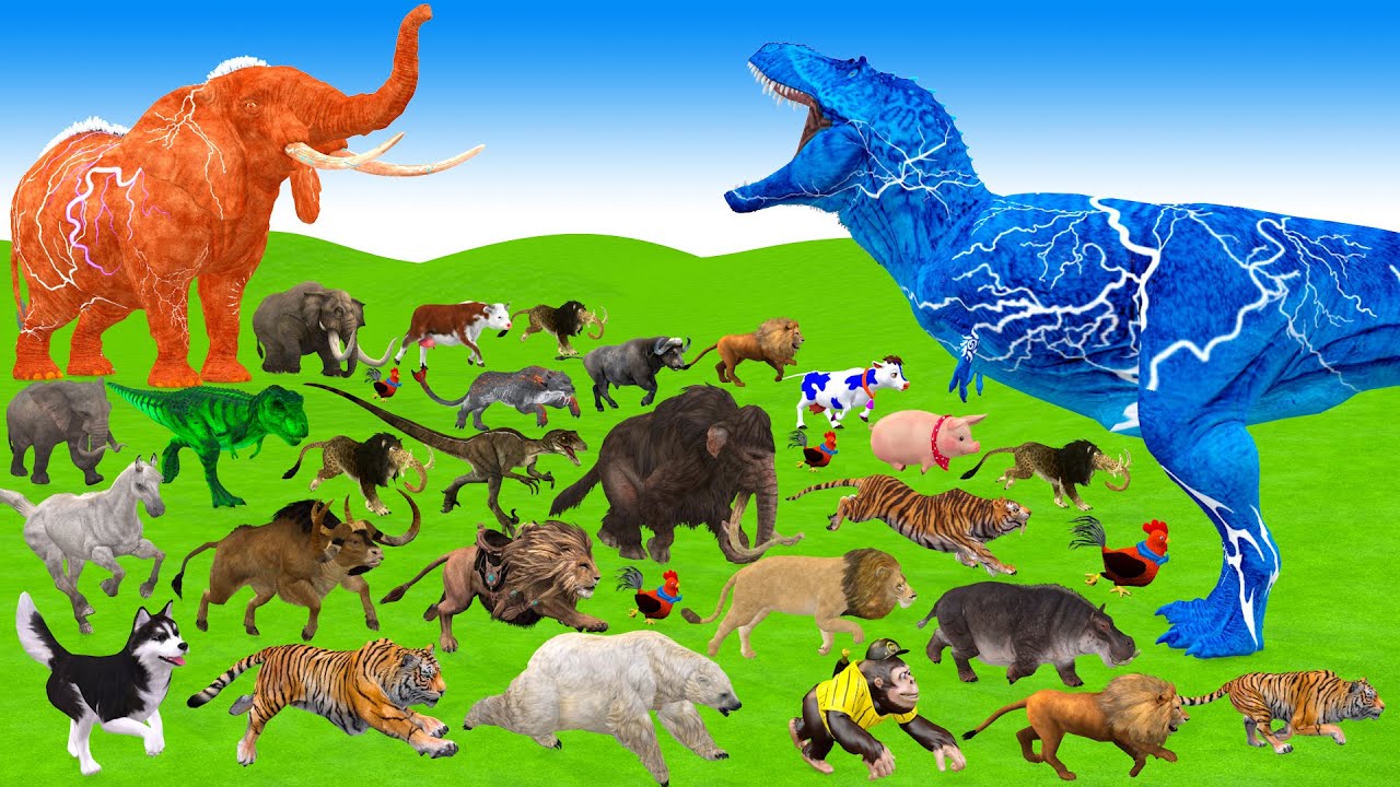 Incredible Animals Race vs Dinosaurs vs Prehistoric Mammals Speed Race Run: Who Will Win? ARBS #3
