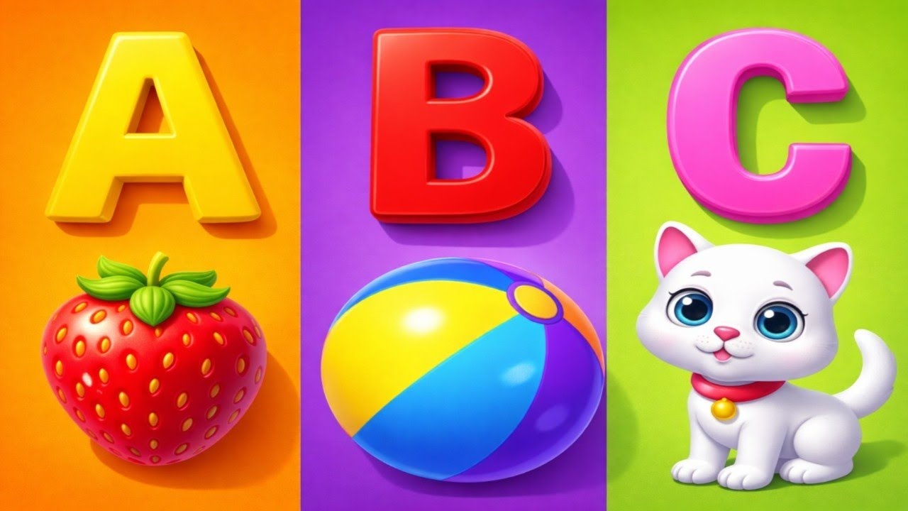 ABCD Song l Alphabet Song A to Z | Fruits & Animals Kids Rhyme l Alphabet Song| phonics song