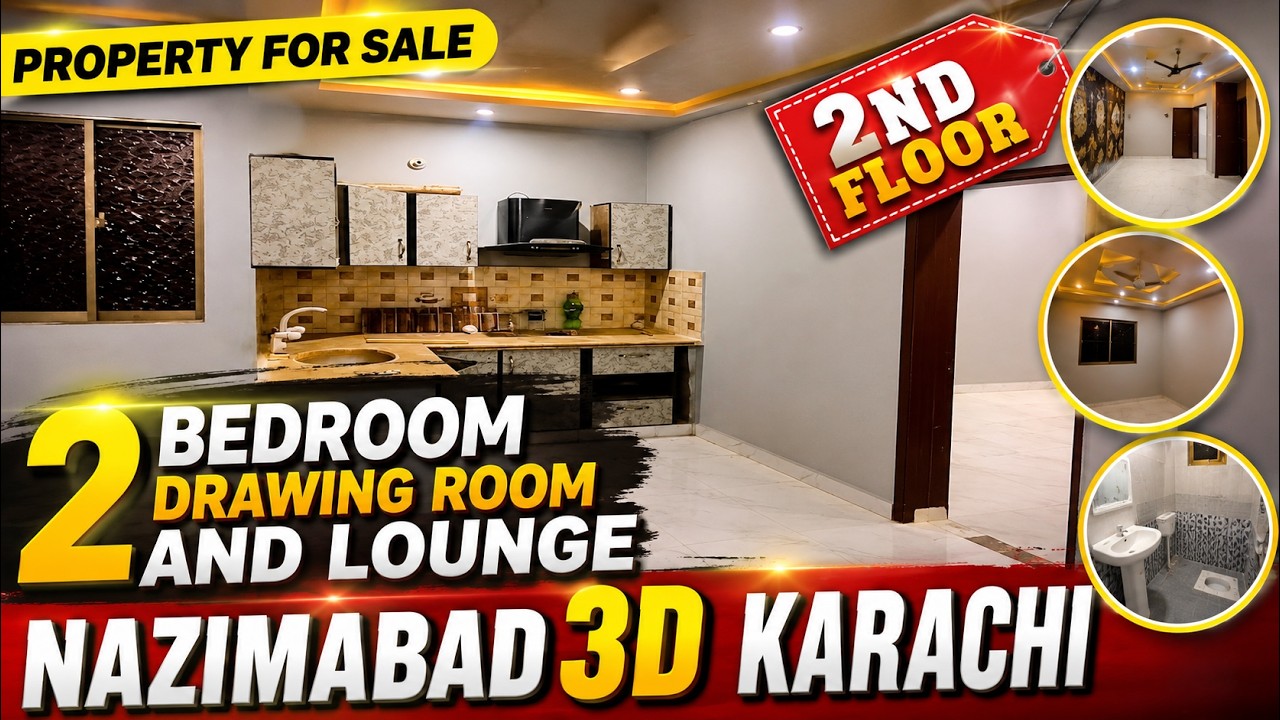 Flat For Sale | 2 Bed DD 2nd Floor Front Side | Nazimabad 3D Karachi Demand 60 Lac