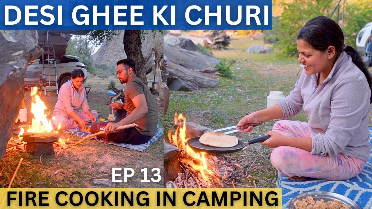 Desi Indian style cooking in camping⎜camping in India ⎜Himachal⎜rain camping⎜camper van @Chef bhanu
