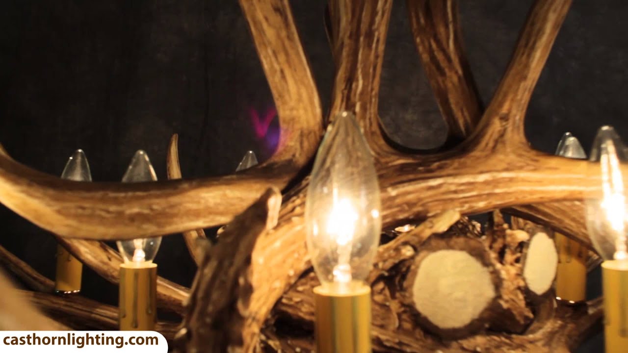 Mule Deer 9 Antler Chandelier - Cast Horn Designs
