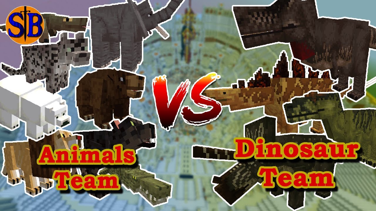 Animal Team vs Dinosaur Team | Minecraft mob Battle