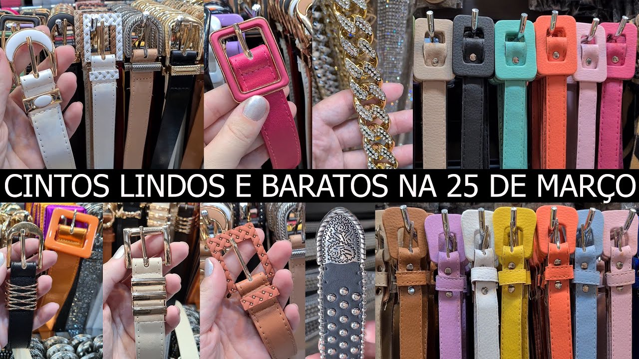 CINTOS BARATOS NA 25 DE MARÇO PARA REVENDER - LOJA CHARLY CINTOS - BOLSÃO DE COMPRAS