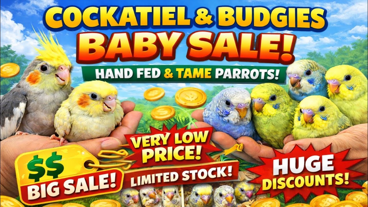 Hand Feed Baby Cockatiel & Budgies Sale 🐣💛 Very Low Price | Limited Stock!