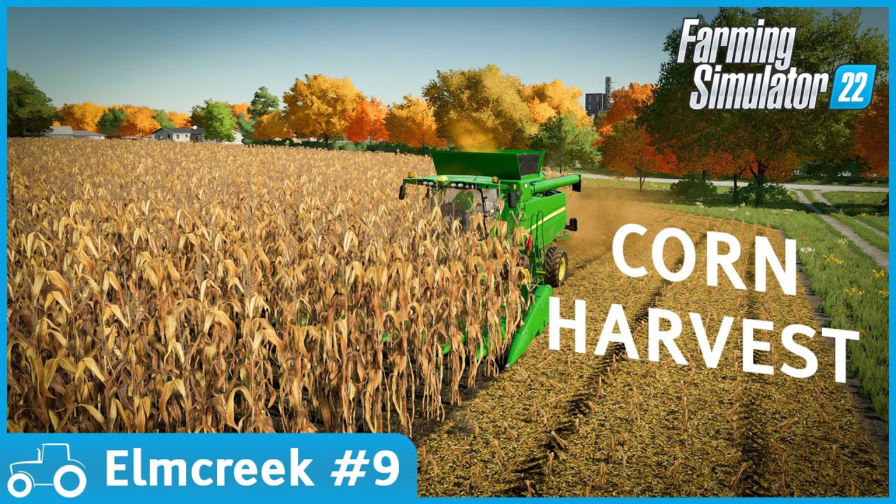 Elmcreek #9 FS22 Timelapse Harvesting Corn & Cotton, Cleaning & Repairing Equipment