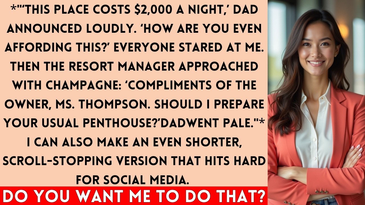 “At Family Christmas, Dad Said I Couldn’t Afford It—But I Own the Resort”