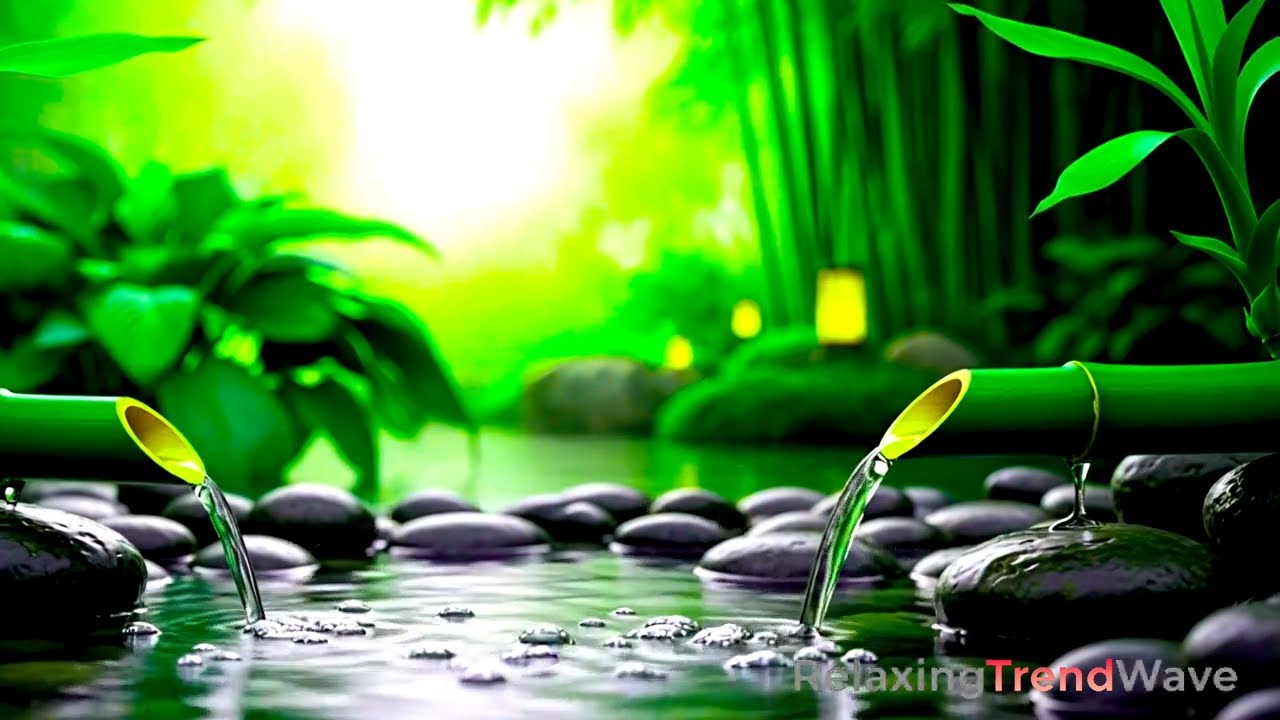 🍃 Relaxing With Chinese Bamboo Flute  with Flowing Water Sounds