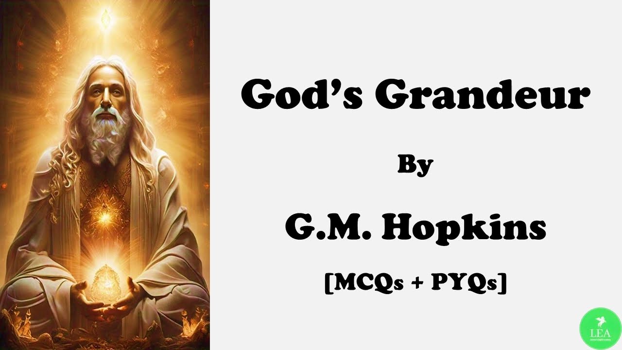 GOD'S GRANDEUR BY G M HOPKINS (MCQ) | PGTRB | UGTRB | NET | SET #hopkins #gods-grandeur #pgtrb2025