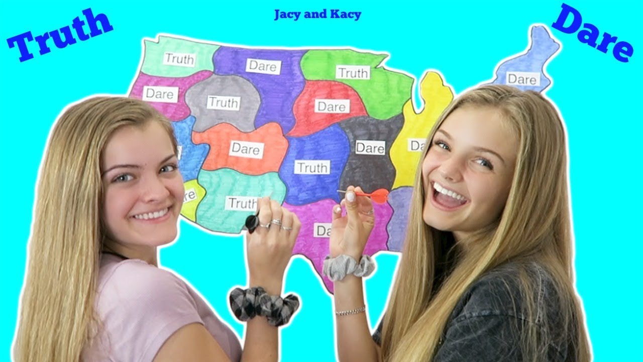 Throwing Darts At A Map Truth or Dare Challenge ~ Jacy and Kacy