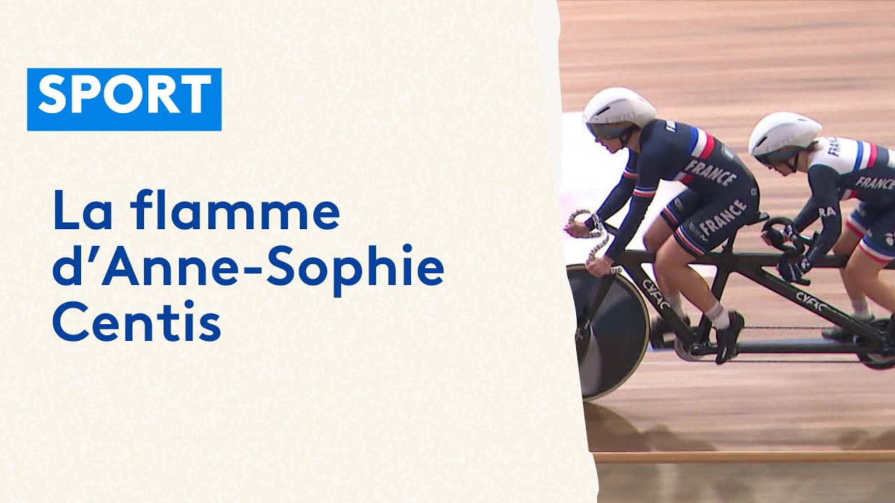 La flamme d'Anne-Sophie Centis, cycliste non-voyante