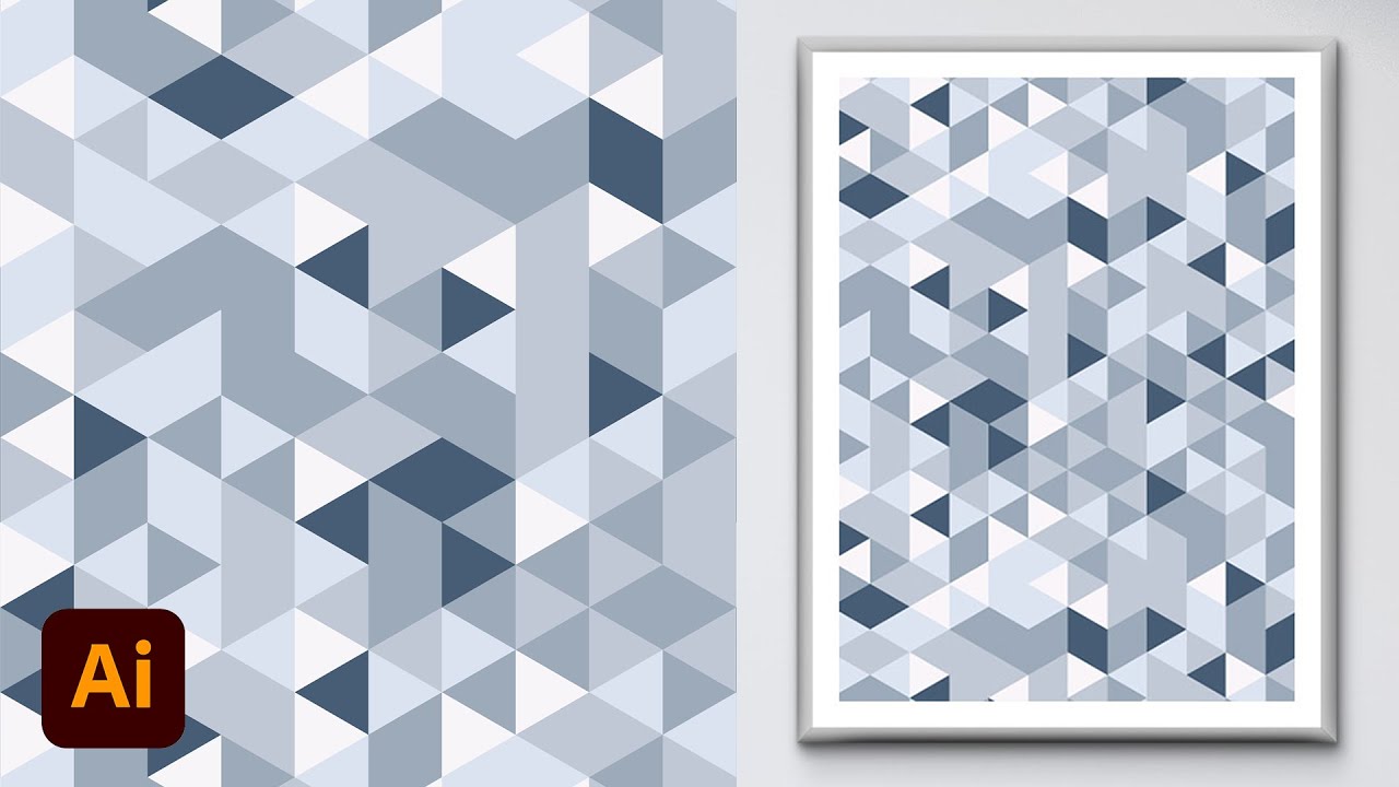Как создать геометрический узор из треугольников в Adobe Illustrator