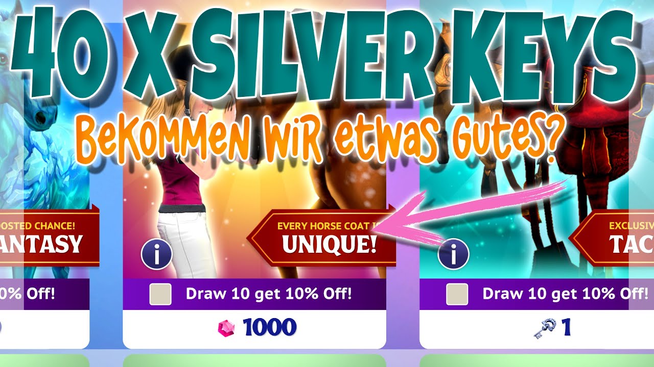 40 x SILVER KEYS 🌟 KOSTENLOS 🐴 STAR EQUESTRIAN
