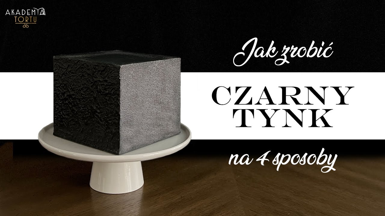 Jak zrobić czarny tynk do tortu na 4 sposoby | Akademia Tortu