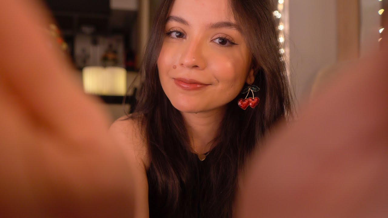 ASMR hoje você vai dormir muito bem (personal attention, pincel na tela, hand movements e eu 😀)