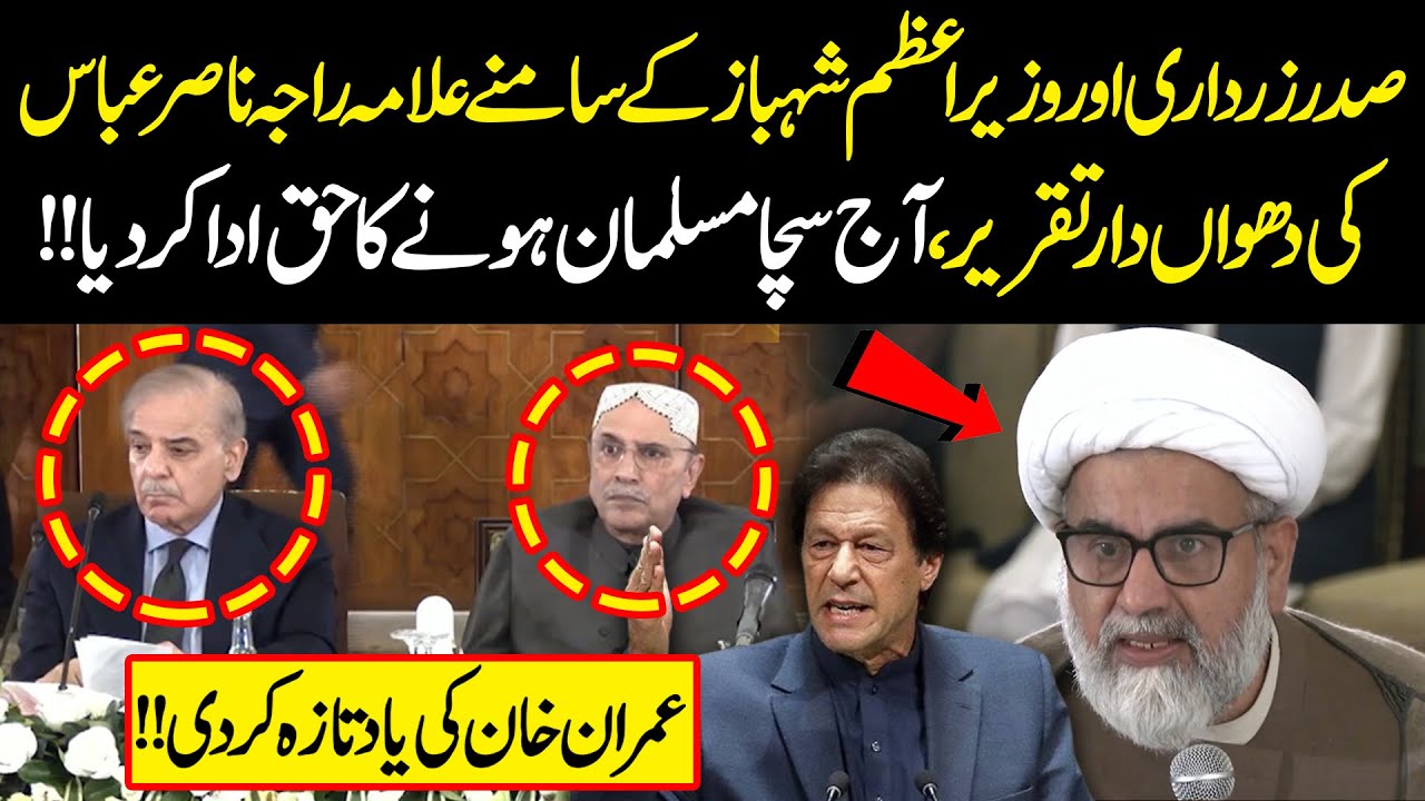 Syed Allama Raja Nasir Abbas Dabbang Speech infront of Zardari and Shehbaz | Imran Khan Ki Yad Taza