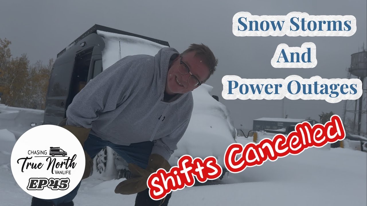 Snow Storms And Power Upgrades #wintervanlife #vanlife #vanbuild #fordtransit 