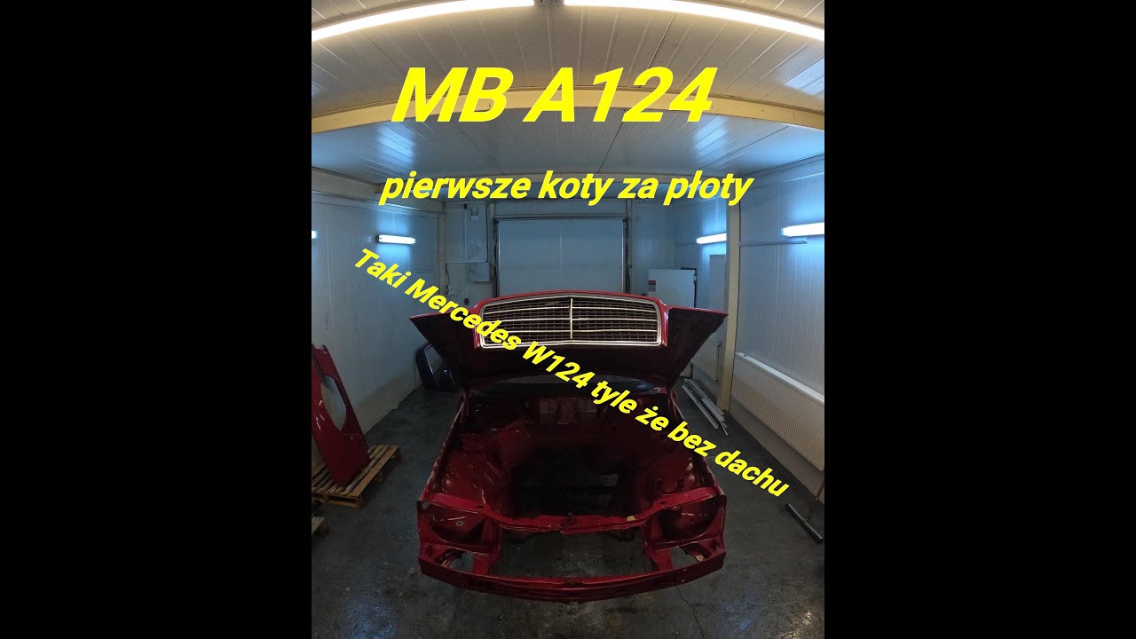 Mercedes A124 czyli w124 bez dachu....Pierwsze koty za płoty