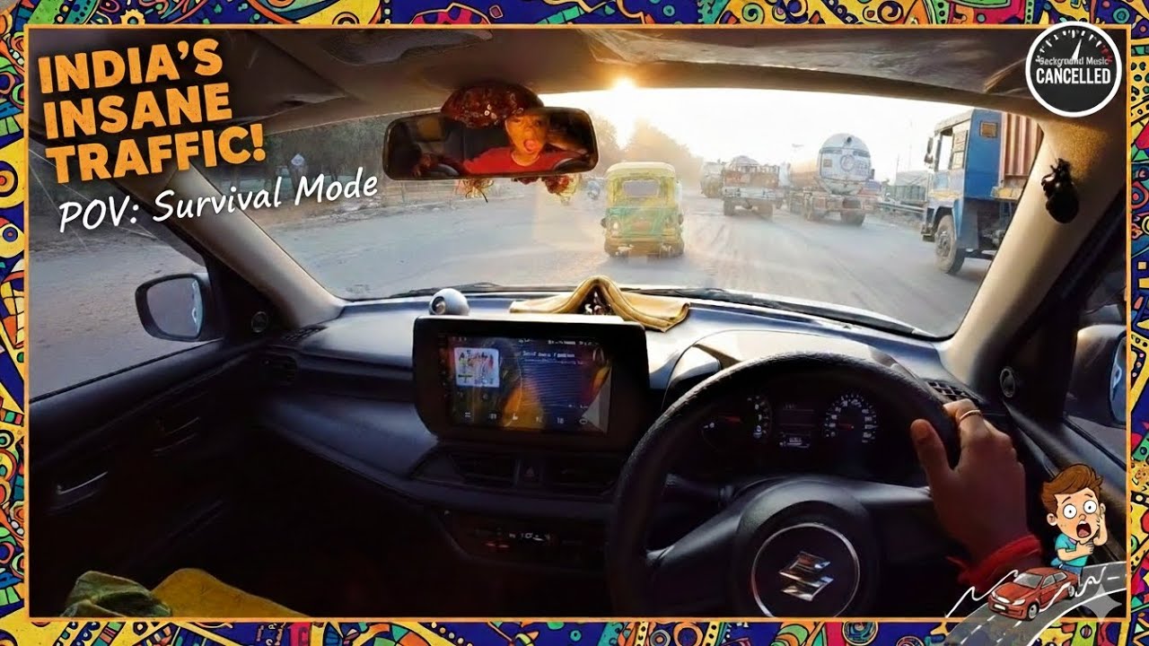 India’s Most Insane Traffic! 😱 | No Music POV Drive (Best for clicks)