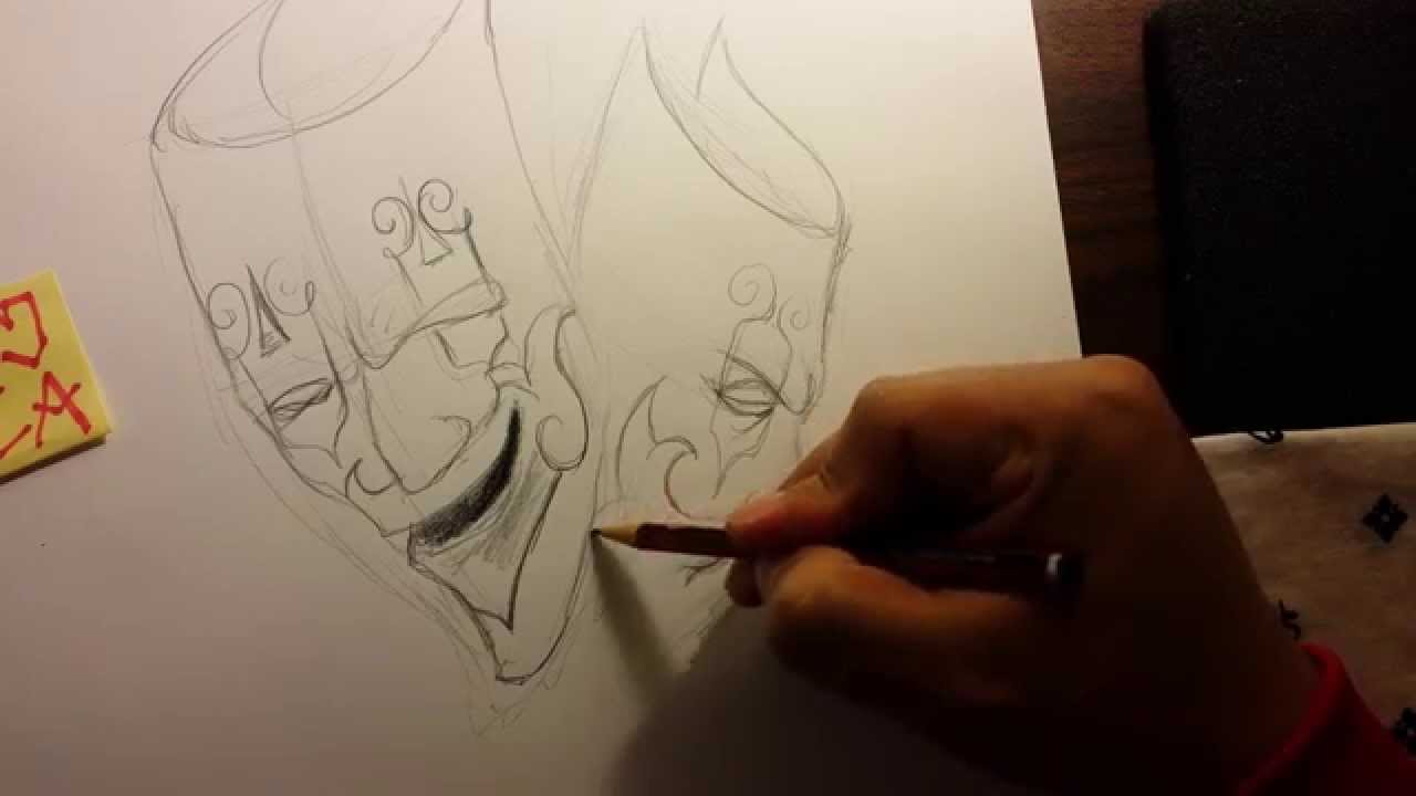 How to draw a gangster smile now cry later masks