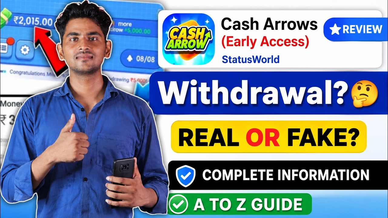 Cash Arrow App Review 2026 | Withdrawal Proof? Real or Fake | Complete Honest Review