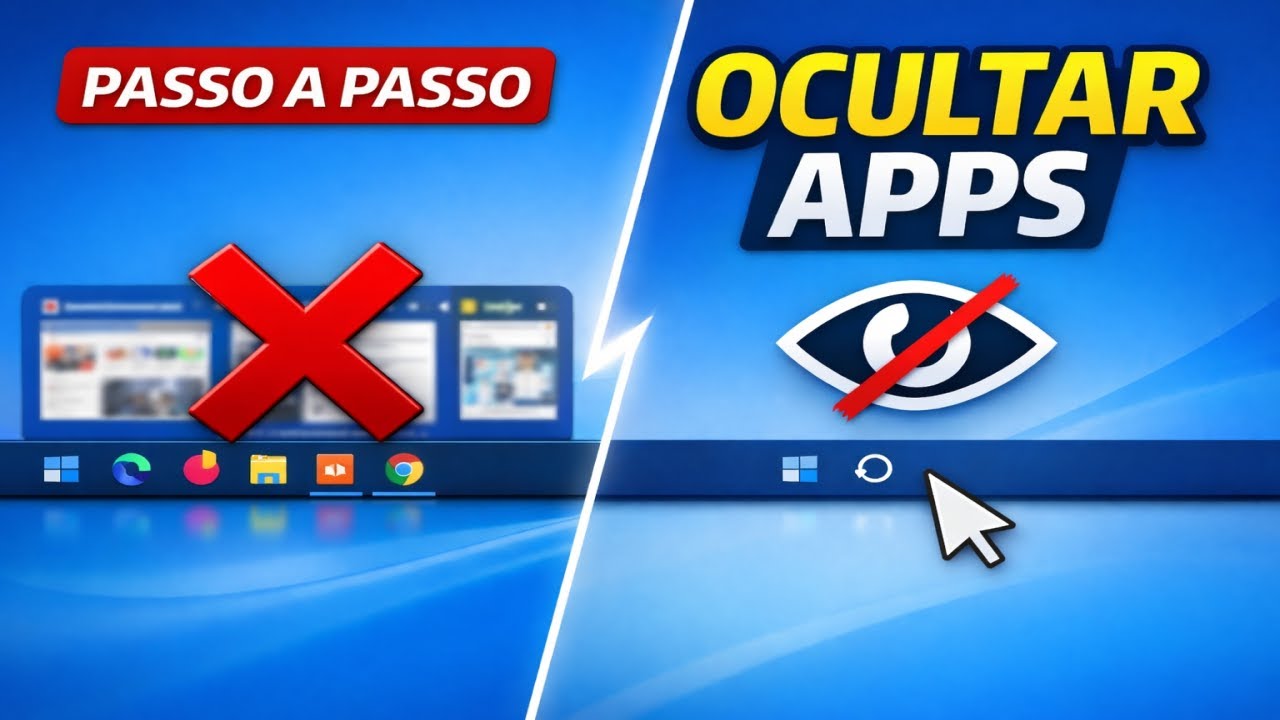 Como Ocultar Programas Abertos na Barra de Tarefas do Windows !