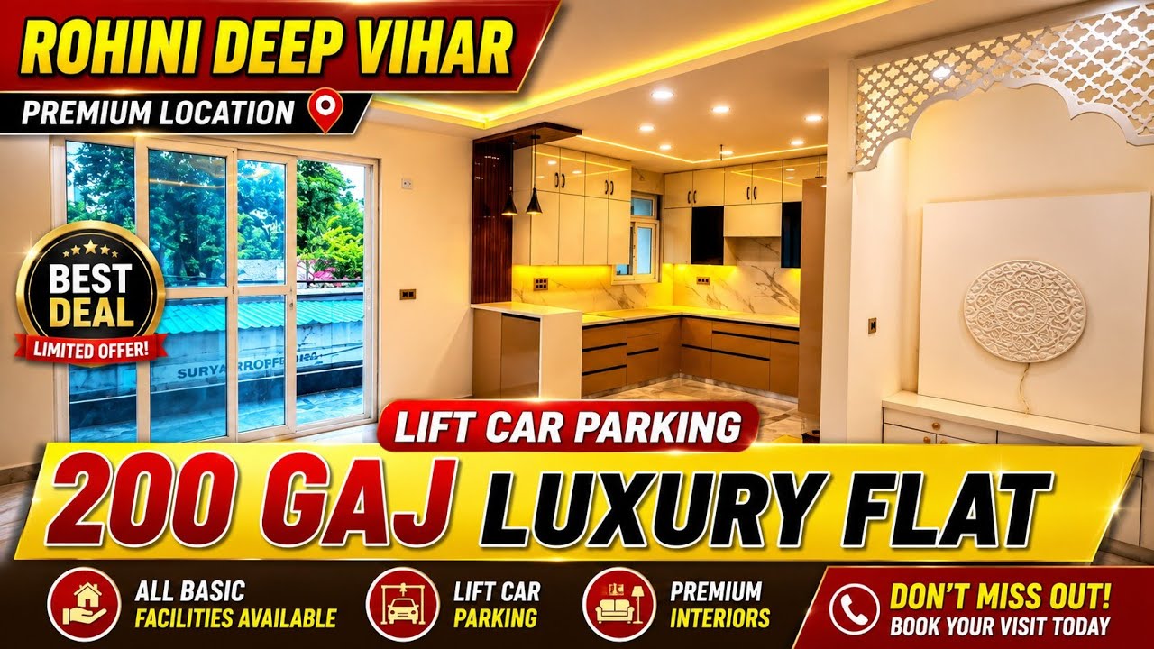 floor in rohini | 200 Gaj 4 bhk floor in rohini | 4 bhk flat in deep vihar rohini | #realestate
