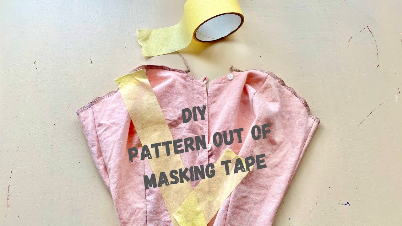 diy pattern out off masking tape | bustier top pattern |  #patternmaking